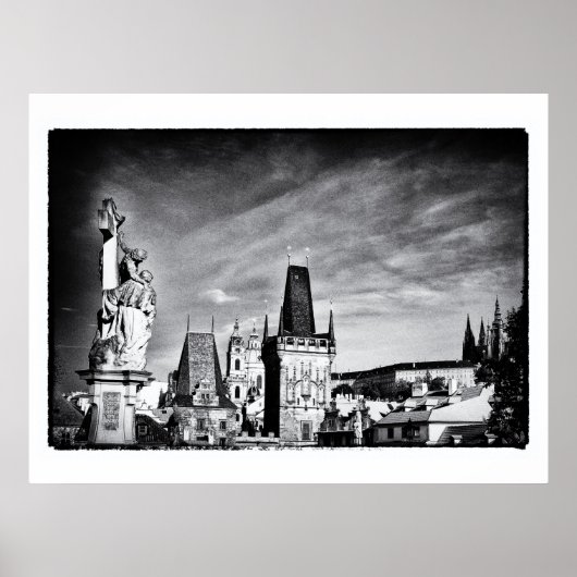 Praag & Charles Bridge Toren /Tsjechië Poster (Voorkant)