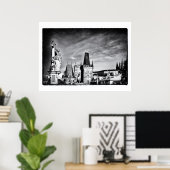 Praag & Charles Bridge Toren /Tsjechië Poster (Thuiskantoor)