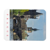 Praag Charles Bridge toren uitzicht magneet (Horizontaal)