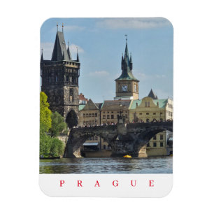 Praag Charles Bridge toren uitzicht magneet