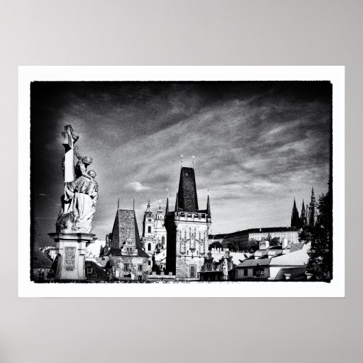 Praag & Charles Bridge Tower/Tsjechisch Poster (Voorkant)