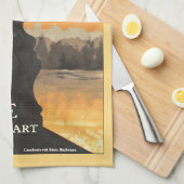 Praag City of Art Vintage Travel Poster Theedoek (Quarter Fold)