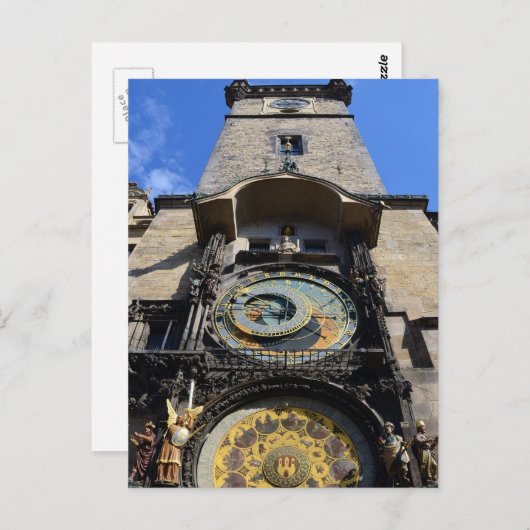 Praag, Clock Tower - Orloj, Tsjechië Briefkaart (Voorkant / Achterkant)