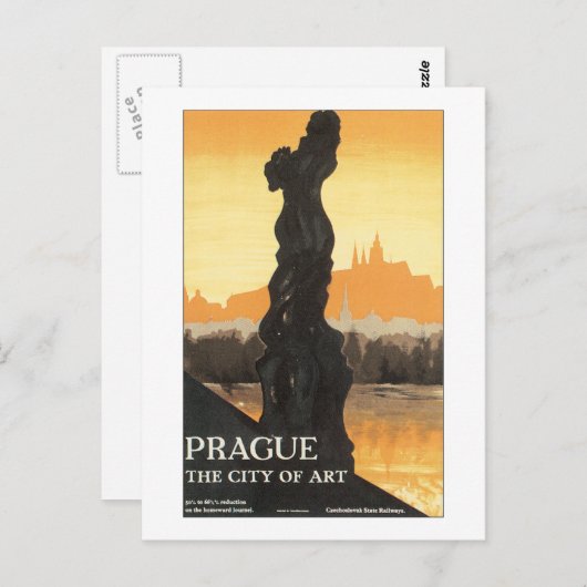 Praag de kunststad briefkaart (Voorkant / Achterkant)