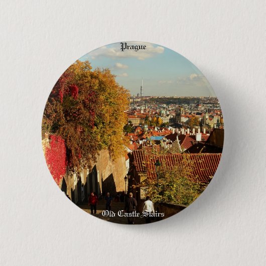 Praag - de Oude Button van de Treden van het (Voorkant)