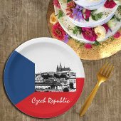 Praag en Tsjechische vlag - historisch Tsjechisch/ Papieren Bordje