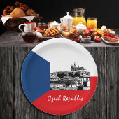 Praag en Tsjechische vlag - historisch Tsjechisch/ Papieren Bordje