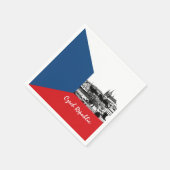 Praag en Tsjechische vlag - historisch Tsjechisch/ Servet (Hoek)