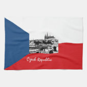 Praag en Tsjechische vlag - historisch Tsjechisch/ Theedoek (Horizontaal)