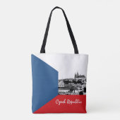 Praag en Tsjechische vlag - historisch Tsjechisch/ Tote Bag (Achterkant)
