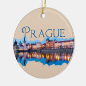 Praag: Evening Skyline Keramisch Ornament (Links)