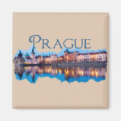 Praag: Evening Skyline Magneet (Voorkant)