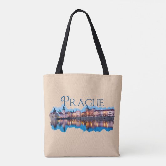 Praag: Evening Skyline Tote Bag (Achterkant)