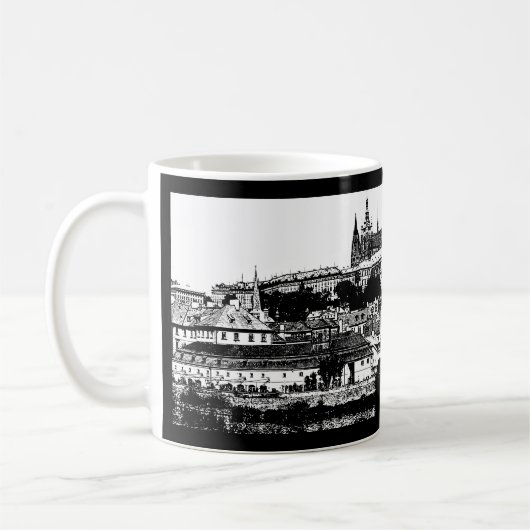 Praag, Historische stad, Castle & Flag - Tsjechisc Koffiemok (Links)