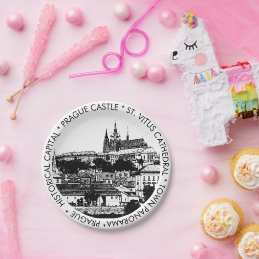 Praag, Historische stad, Castle - Tsjechisch (part Papieren Bordje (Feest)