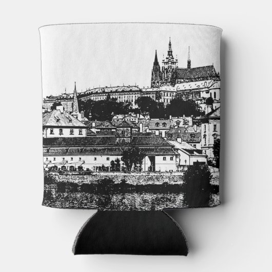 Praag, historische stad, Castle - Tsjechische kuns Blikjeskoeler (Achterkant)