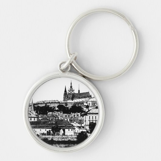 Praag, historische stad, Castle - Tsjechische kuns Sleutelhanger (Voorkant)