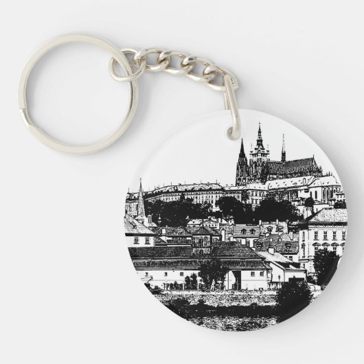 Praag, historische stad, Castle - Tsjechische kuns Sleutelhanger (Voorkant)