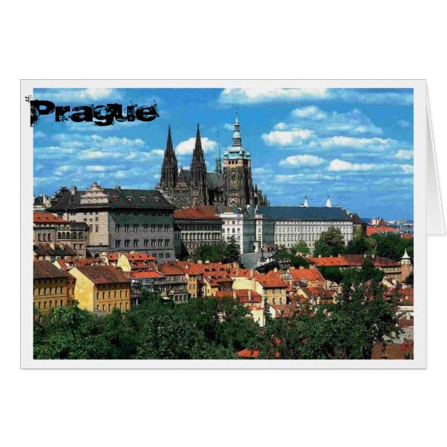 Praag in blauw (Voorkant Horizontaal)