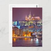Praag in de winter briefkaart (Voorkant / Achterkant)