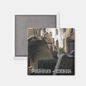 Praag, joodse begraafplaats (Fridge Magnet) Magneet (Voorkant / Achterkant)