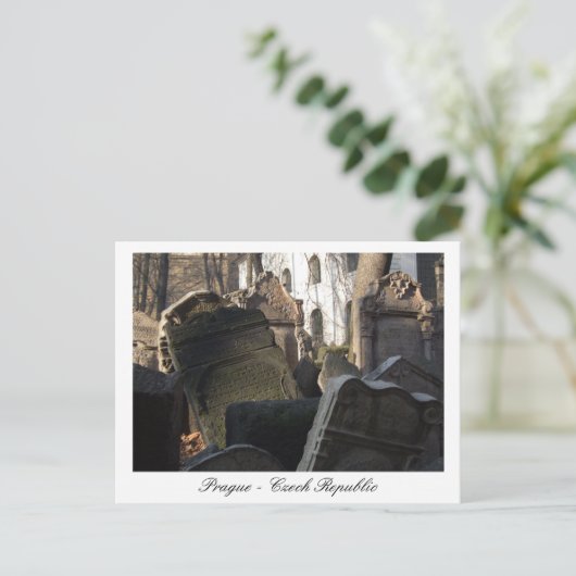 Praag, joodse begraafplaats, oude stad / Tsjechisc Briefkaart (Staand voorkant)