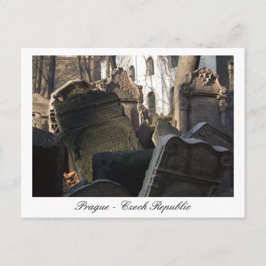 Praag, joodse begraafplaats, oude stad / Tsjechisc Briefkaart (Voorkant)