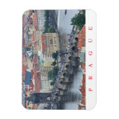 Praag Karelsbrug panoramisch uitzicht magneet (Verticaal)