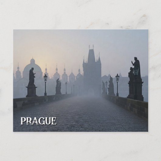 Praag Karelsbrug Reizen Briefkaart (Voorkant)