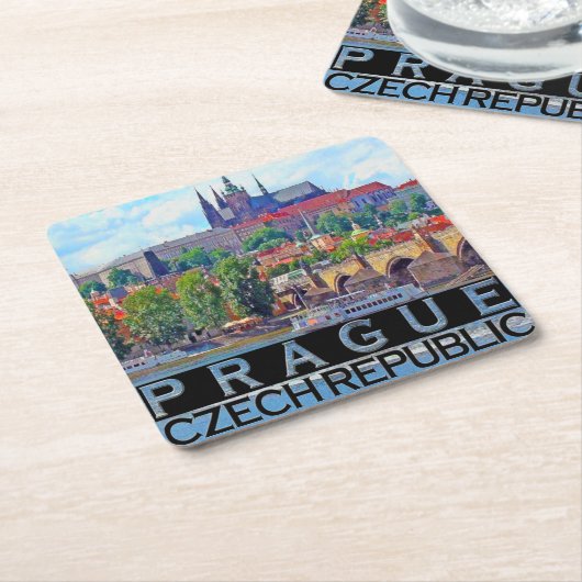 Praag Kartonnen Onderzetters (Schuin)