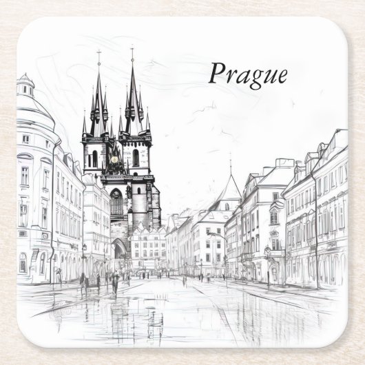  Praag Kartonnen Onderzetters (Voorkant)