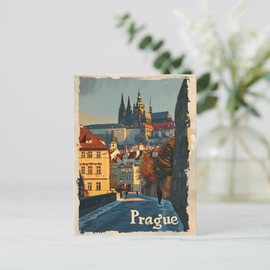 Praag Kasteel Briefkaart (Staand voorkant)