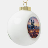 Praag Keramische Bal Ornament (Links)