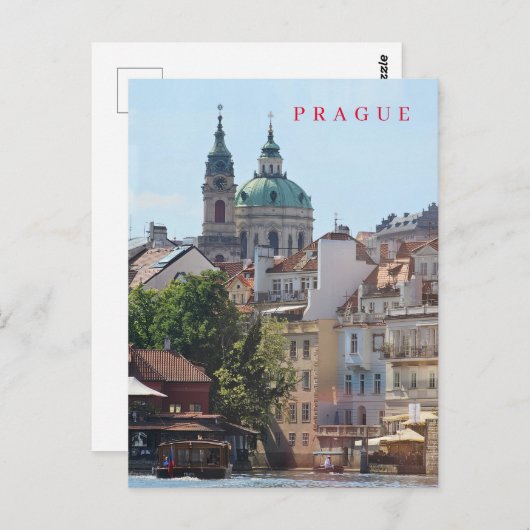 Praag kerk uitzicht briefkaart (Voorkant / Achterkant)