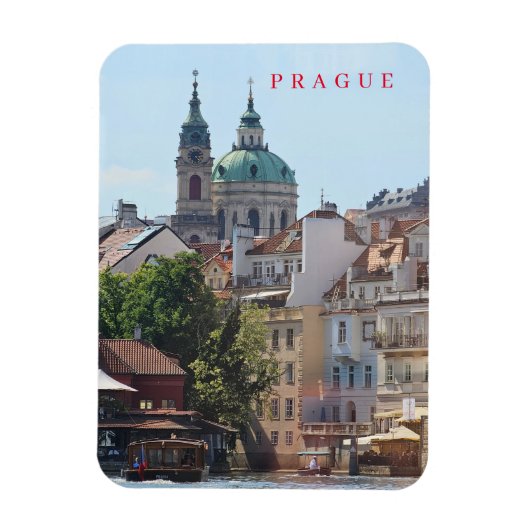 Praag kerk uitzicht koelkastmagneet magneet (Verticaal)