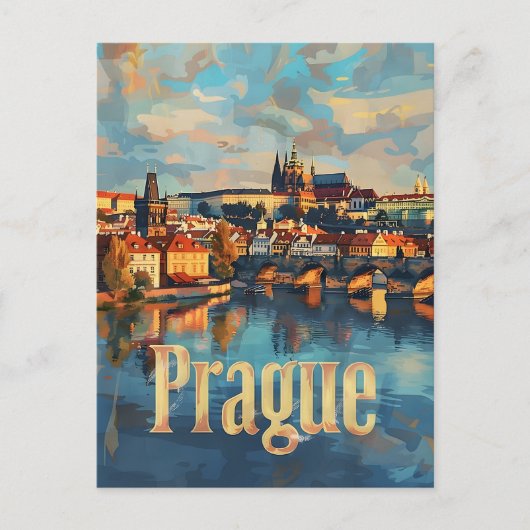 Praag  kunst briefkaart (Voorkant)