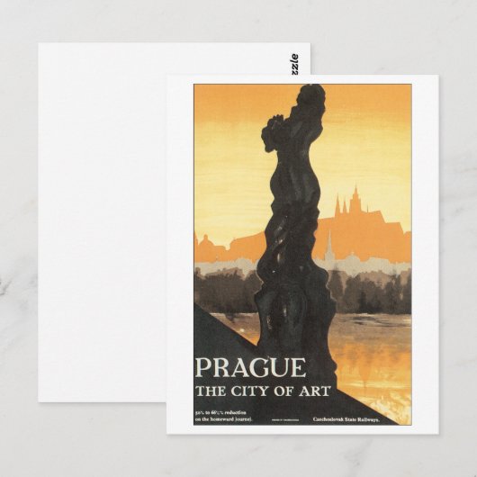 Praag, kunststad briefkaart (Voorkant / Achterkant)