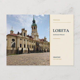 Praag Loreta en Barokke Klokkentoren Briefkaart