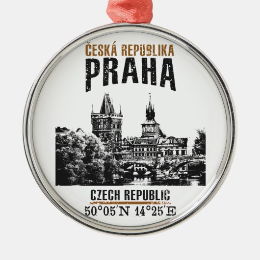Praag Metalen Ornament (Voorkant)