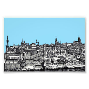 Praag middeleeuwse hoofdstad van Tsjechië Foto Afdruk