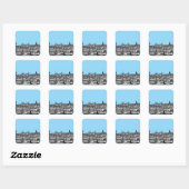 Praag middeleeuwse hoofdstad van Tsjechië Vierkante Sticker (Vel)