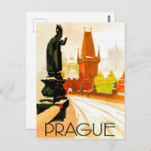 Praag, monument van de paus, Tsjechië Briefkaart (Voorkant / Achterkant)