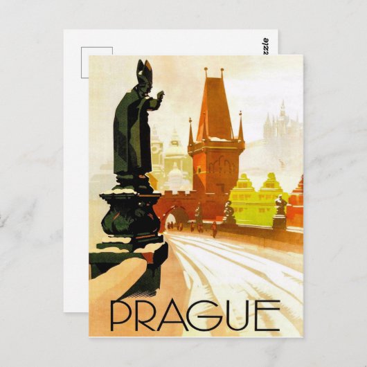 Praag, monument van de paus, Tsjechië Briefkaart (Voorkant / Achterkant)