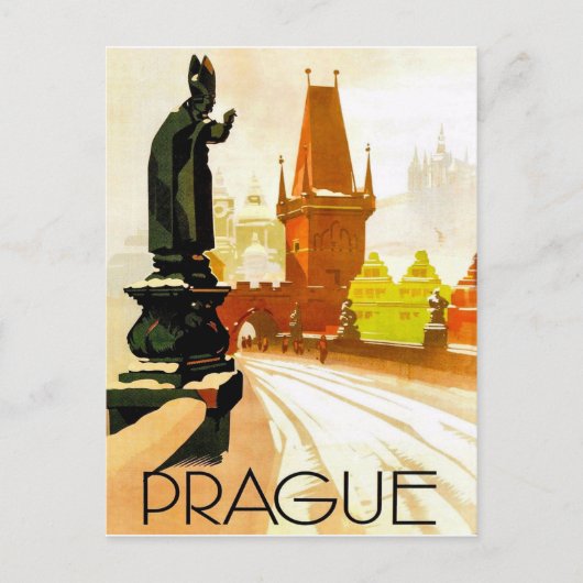 Praag, monument van de paus, Tsjechië Briefkaart (Voorkant)