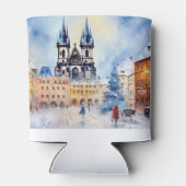 Praag nacht in Tsjechië Blikjeskoeler (Achterkant)