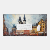 Praag nacht in Tsjechië Bureaumat (Keyboard & Muis)