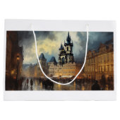 Praag nacht in Tsjechië Groot Cadeauzakje (Achterkant)