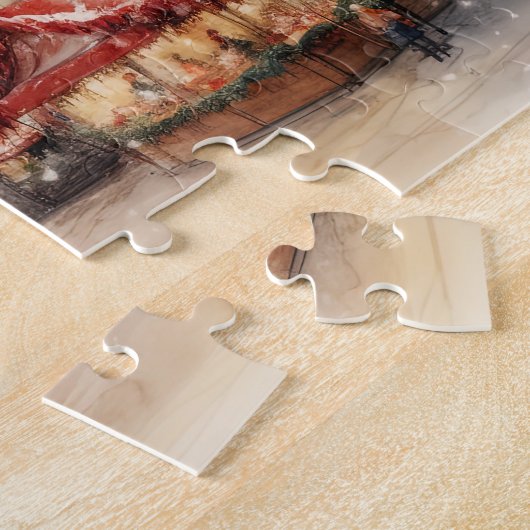 Praag nacht in Tsjechië Legpuzzel (Zijkant)