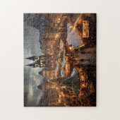 Praag nacht in Tsjechië Legpuzzel (Verticaal)