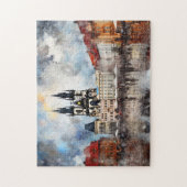 Praag nacht in Tsjechië Legpuzzel (Verticaal)